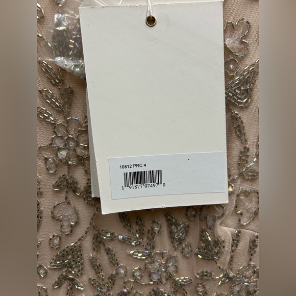 Mac Duggal 10812 NWT BEADED TEA LENGTH DRESS W/ SHEER SLEEVES - Picture 13 of 15